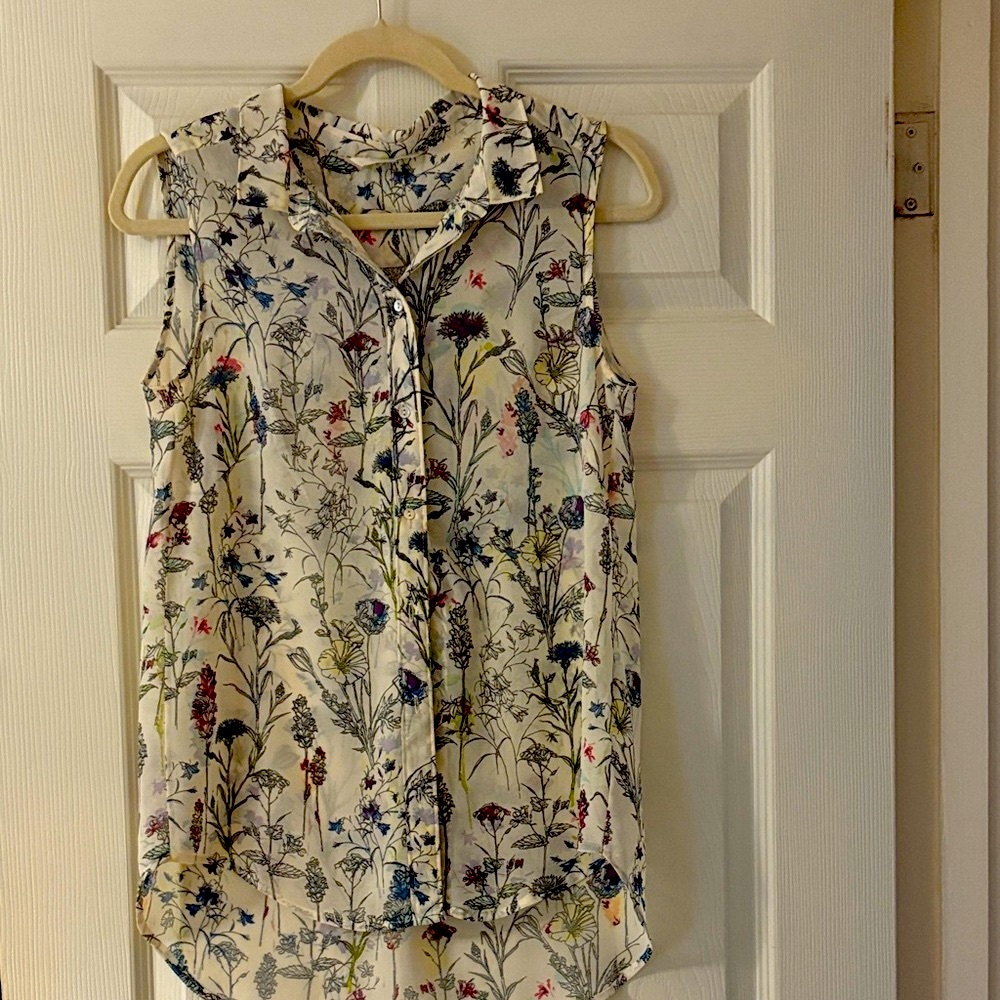 H&M Multicolor Floral Sleeveless Blouse